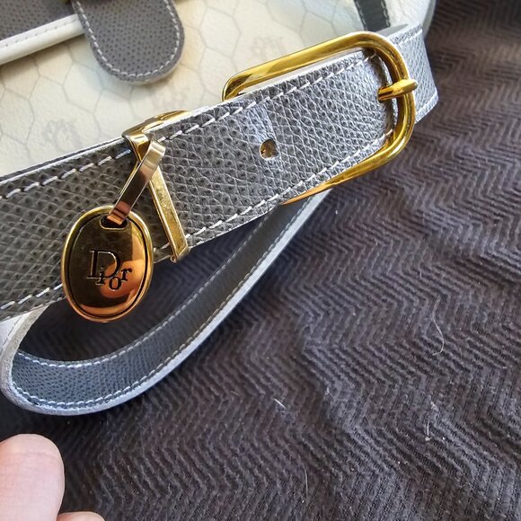 DIOR White Honeycomb Crossbody - Picture 3 of 10